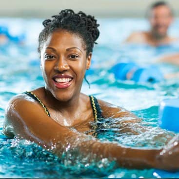 Woman in a pool